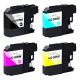 Compatible Brother LC107/105 High Yield Ink Cartridge 4 Pack (1 each of Black, Cyan, Magenta, Yellow)