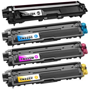 Compatible Brother TN221/225 Toner Cartridge 4 Pack