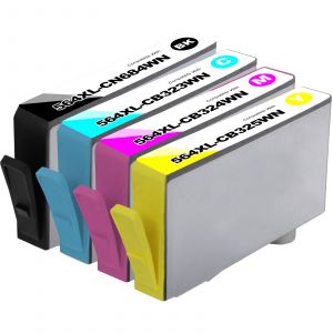 Compatible HP 564XL Ink Cartridges 4 Pack (1 each of Black, Cyan, Magenta, Yellow)
